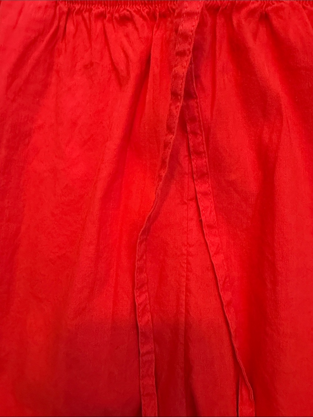 Wide Leg Drawstring Pants in Bright Red - Picture 6 of 8